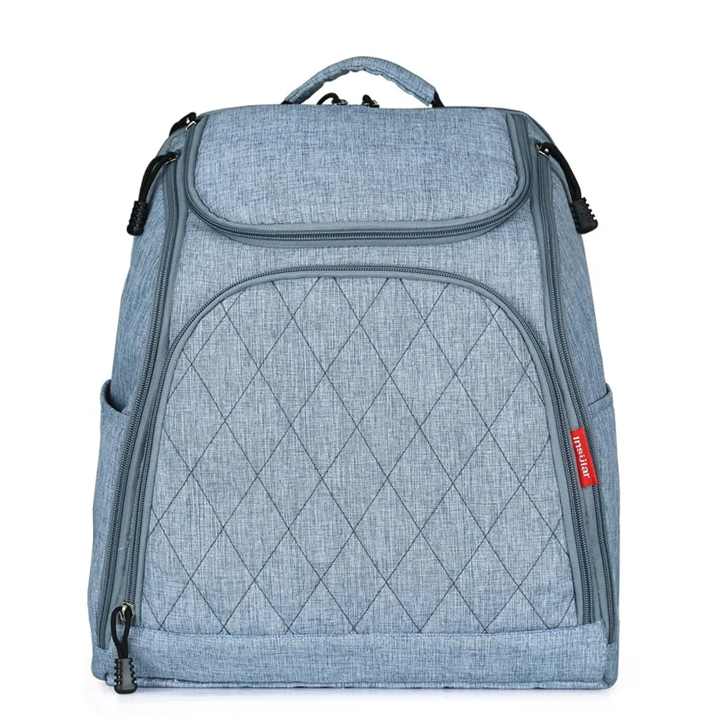 

Backpack Leisure Mommy Bag Simple Fashion Shoulders Multi-function Backpack Striped Printed Backpack