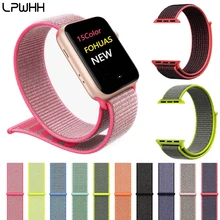 LPWHH Nylon Watch Band For Apple Watch 38 40 mm Velcro Buckle Strap For Iwatches 3 2 1 Bands Soft 44mm Bracelet Replcement