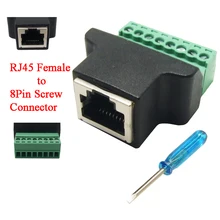 10 шт. RJ45 винт терминальный адаптер RJ45 Женский до 8 контактный разъем RJ45 Сплиттер для CCTV DVR CCTV аксессуар