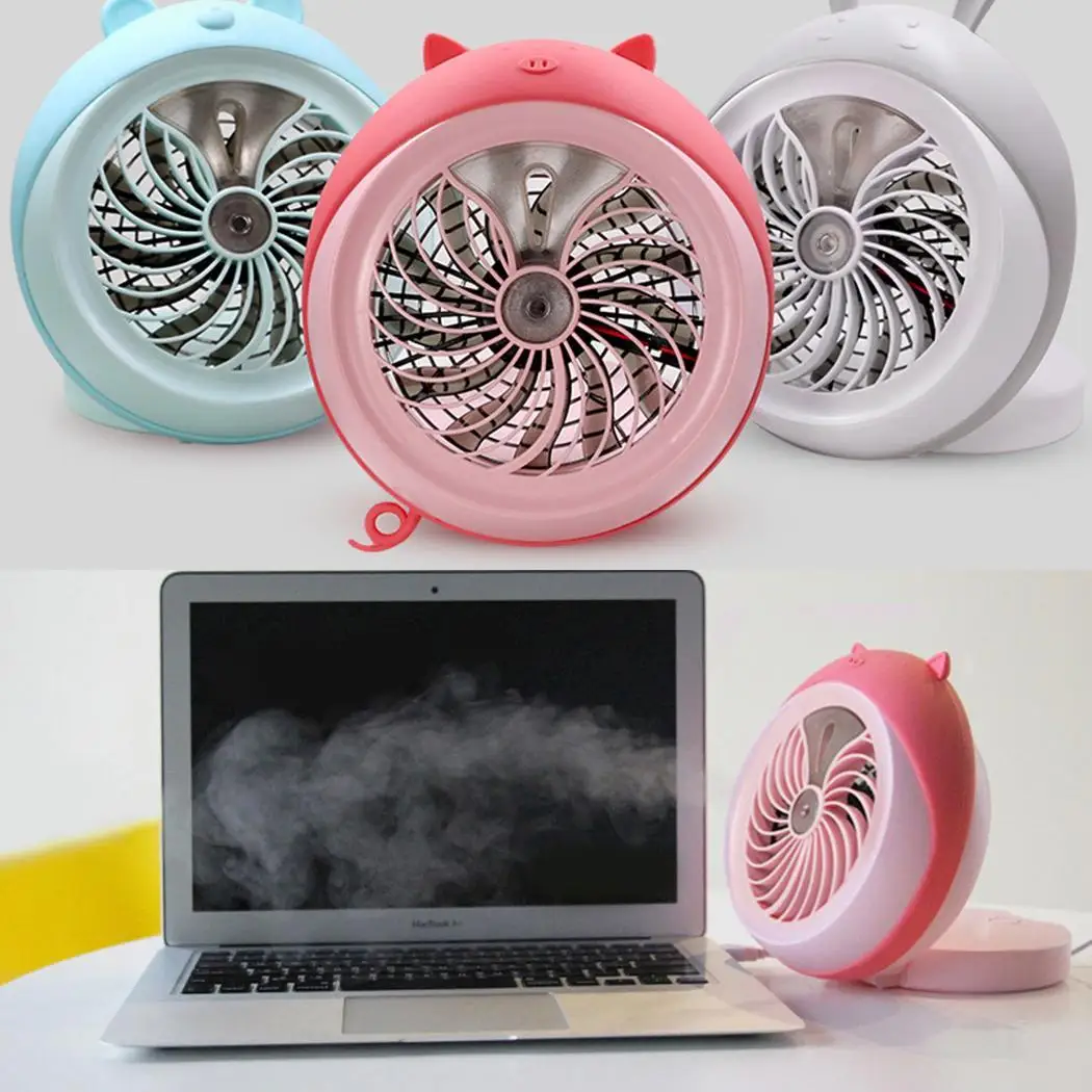 

Portable Mini Mist Fan USB Battery Dual Use Foldable Spray Fan Humidifier Home Office Low Noise Summer Personal Air Cooler