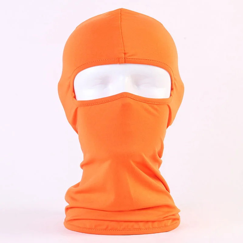 orange Полностью лицевая маска капот мотоцикл шеи теплые летние ветрозащитные маски для Наружного Велоспорт Лыжный спорт JS88 - Цвет: orange
