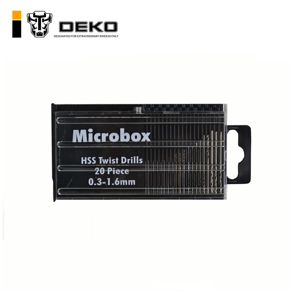 

DEKO 20Pcs Mini HSS Micro High Speed Steel Twist Drill Bit Set