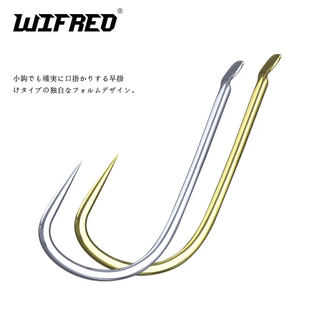 Wifreo 25PCS Barbless Hook Light Wire Dry Fly Hooks Small Fish Hooks Size  26 24 22