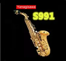 Янагисава с-991 BB саксофон сопрано саксофон Saxofone золото резной узор Белый перламутровыми пуговицами с случае 