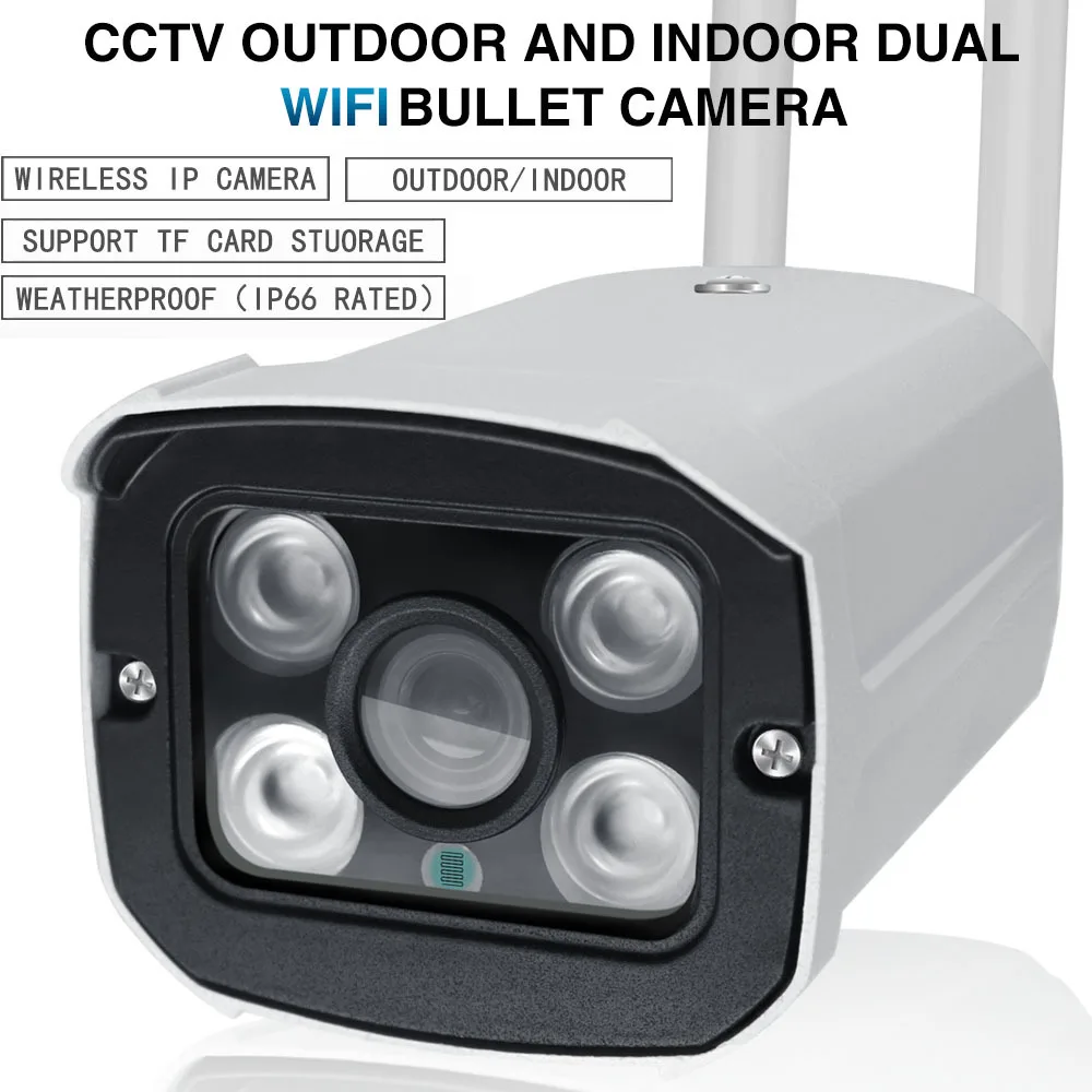 Ip камера 720p HD Wifi Беспроводная ночного видения TF слот для карты наружная