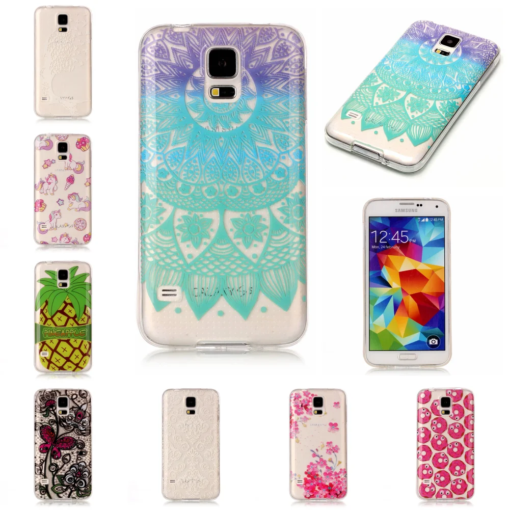 Silicone Transparent Thin Ultra Phone Mobile Cover Carcasa Case For Samsu Samsug Sansung S5 I9600 |