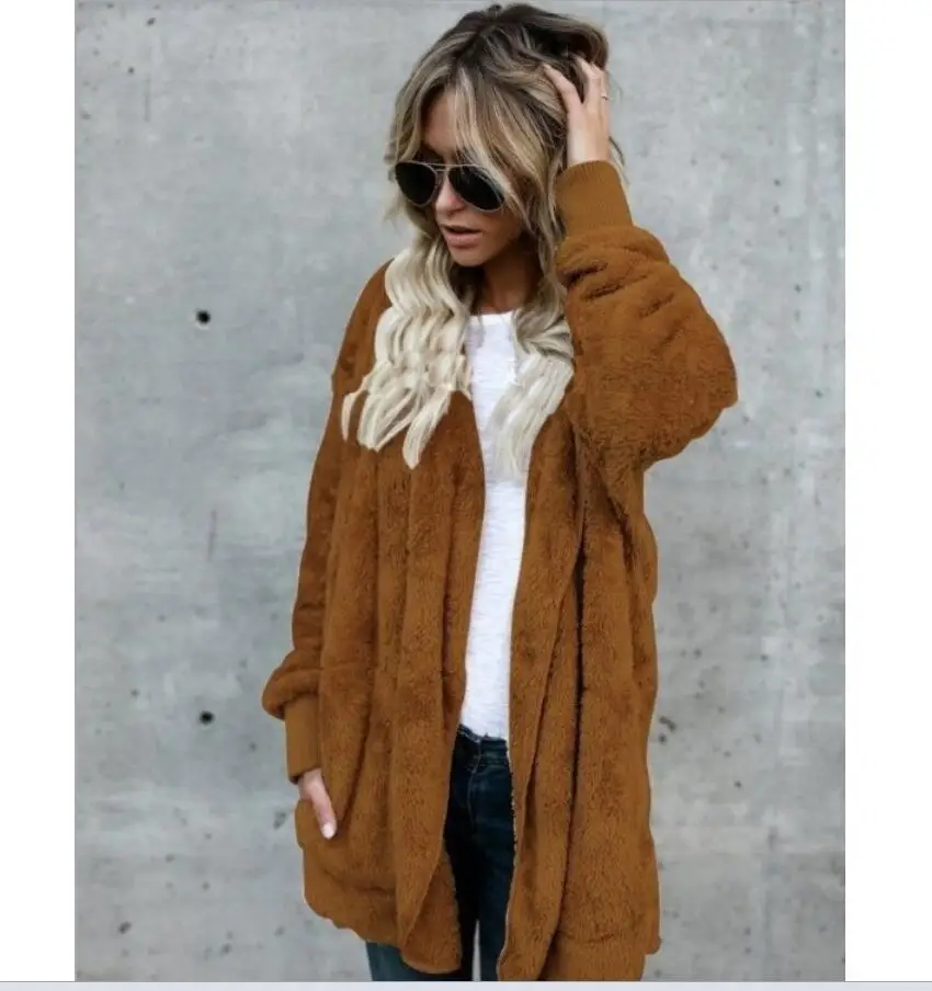 Элегантное женское пальто из искусственного меха, осенне-зимняя теплая мягкая меховая куртка, женское плюшевое пальто, повседневная верхняя одежда, Двусторонняя одежда - Цвет: K3