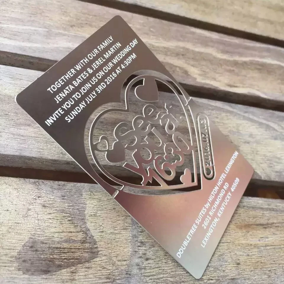 

Colorful printing silver original background Metal Business Card