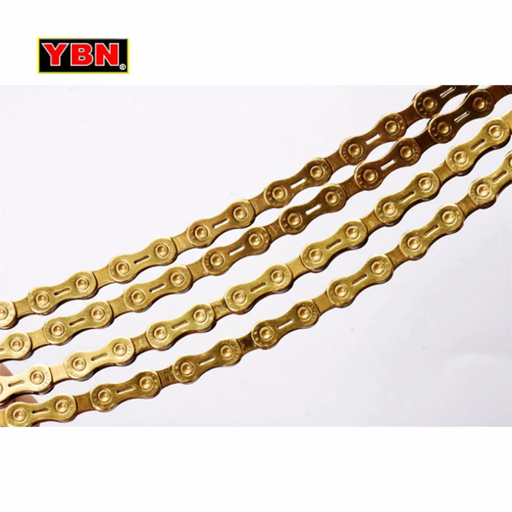 Discount YBN Ultralight 9 10 11 Speeds Bicycle Chain SLR Gold Hollow MTB Road Bike Chain for Shimano/SRAM/Campanolo System 4 Discount YBN Ultralight 9 10 11 Speeds Bicycle Chain SLR Gold Hollow MTB Road Bike Chain for Shimano/SRAM/Campanolo System 4
