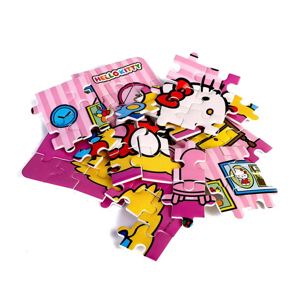 Пазлы Hello Kitty 60 шт. блестящая деревянная головоломка для детей Обучающие
