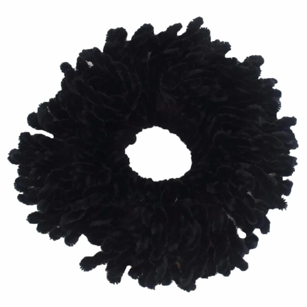 

Black Simple Comfortable Volumising Scrunchie Big Hair Tie Ring Hijab Volumizer Khaleeji Headwear without Clip