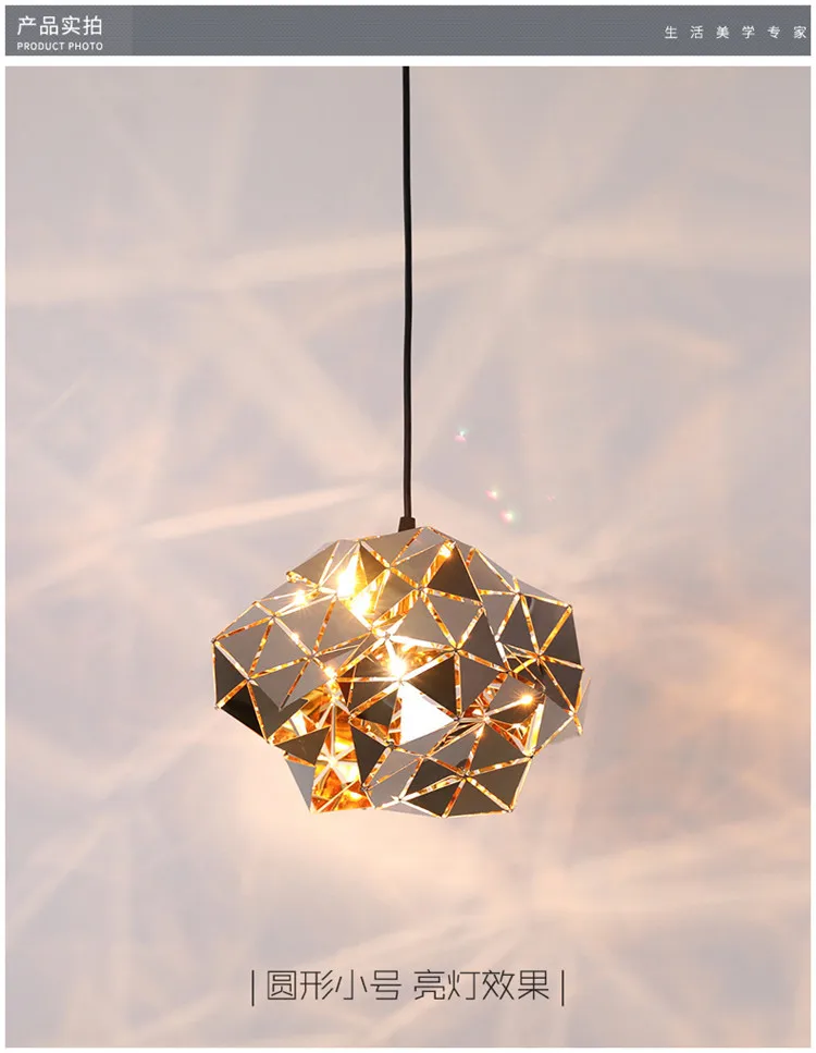 Постмодерн галерея из нержавеющей стали подвесные светильники творческое зеркало поверхности гостиной столовой Бар Декро светильники