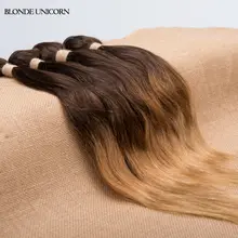 BlONDE UNICORN Ombre Brazilian Hair 4 bundles Brazilian Straight Hair  T4 27 30 Ombre Brazilian Virgin Hair Straight Cheap Price
