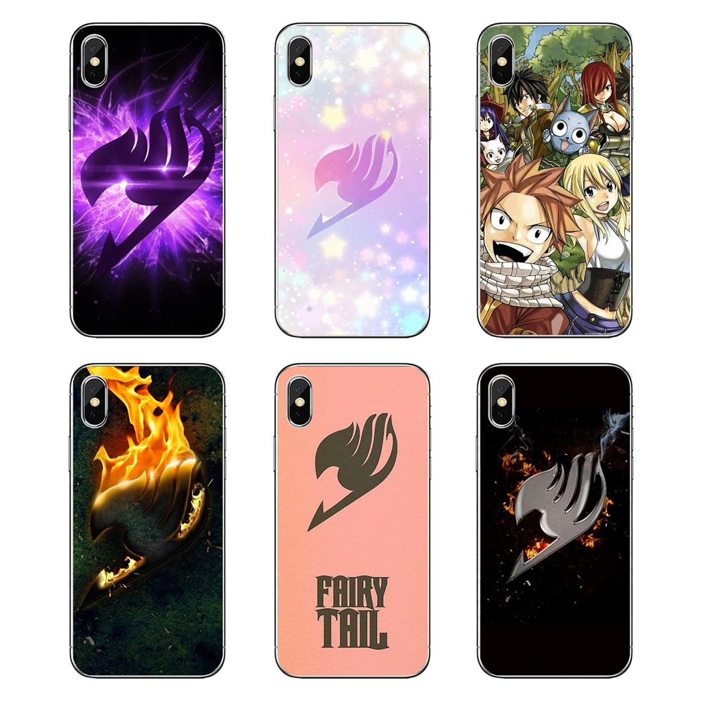 TPU Shell Cases For iPod Touch iPhone 4 4S 5 5S 5C SE 6 6S 7 8 X XR XS Plus MAX Japan Rare Anime Fairy Tail Full family Art Logo |