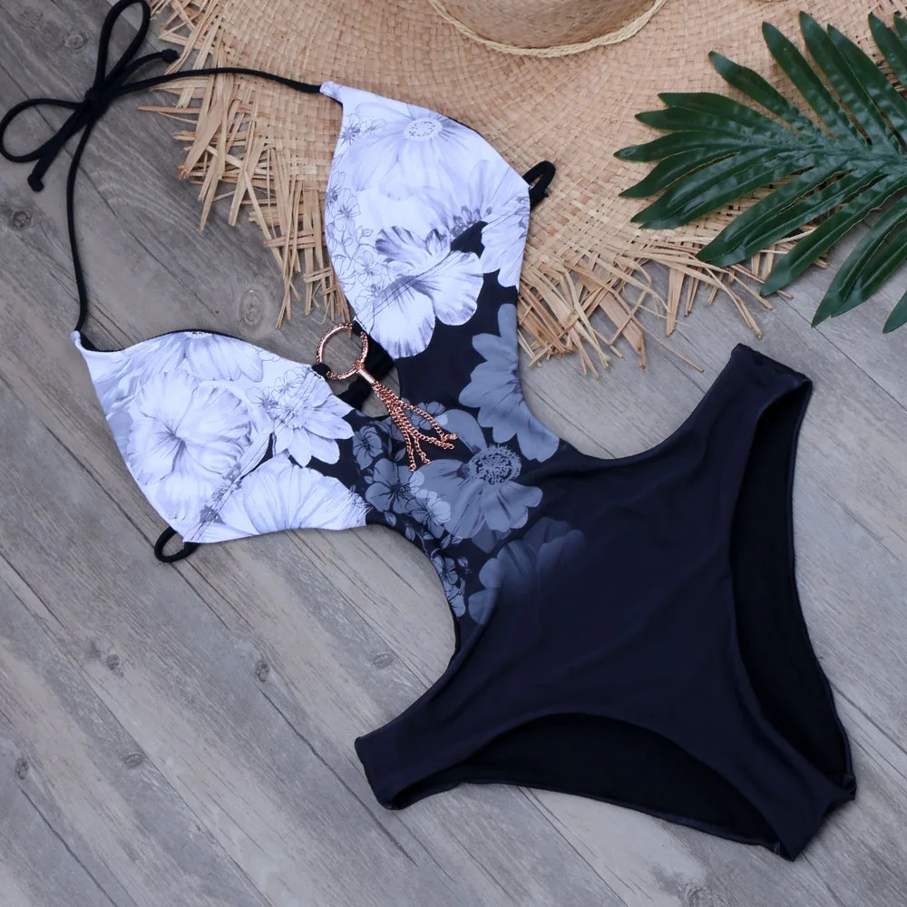 Billige Melphieer 2019 Sexy Monokini Backless Badeanzug Dame Body Badeanzug Monokinis Bademode Frauen Badeanzug Badende XXL