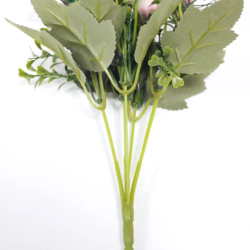 JAROWN Artificial Camellia Flowers 5Branch Simulation Silk Tea Rose Bouquet For Home Party Decor Wedding Decoration (28)