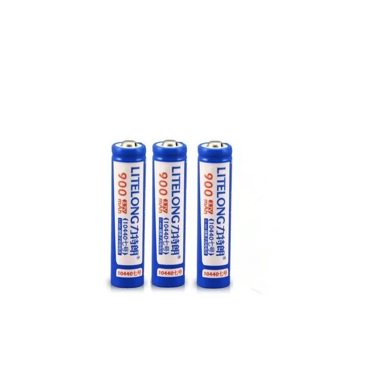 

3pcs High power 3.7v 900MAH AAA rechargeable battery 10440 lithium battery flashlight rechargeable battery