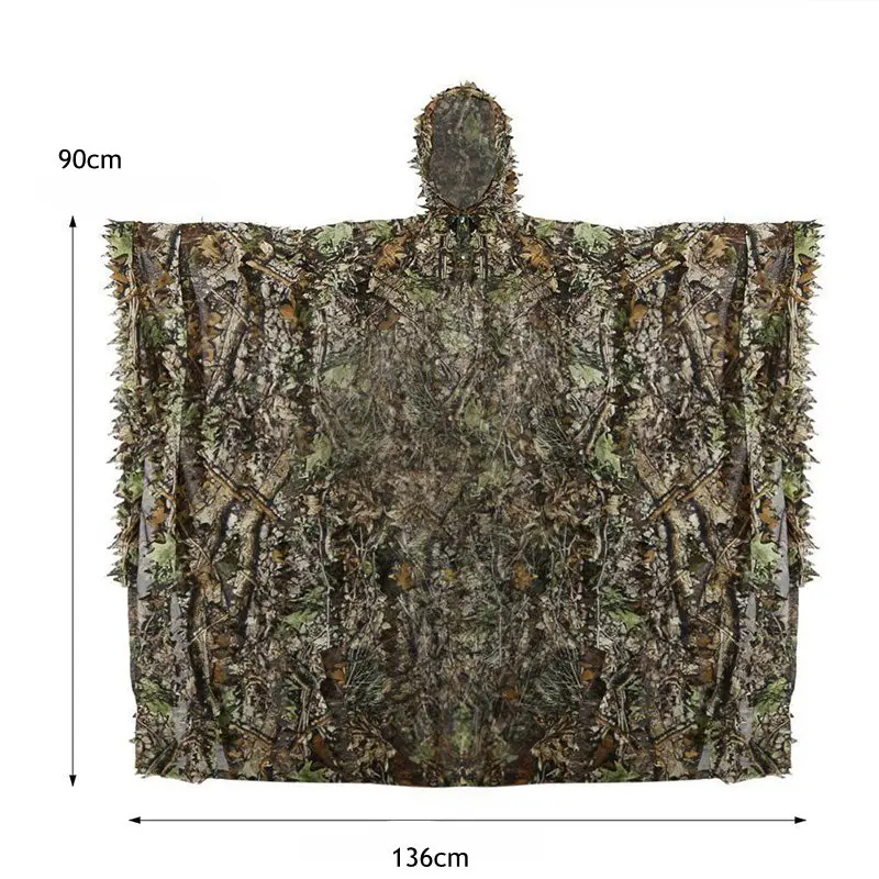 Снайперские джунгли тактические Ghillie костюм камуфляжная охотничья одежда страйкбол CS Игры 3D лист лесной плащ Одежда