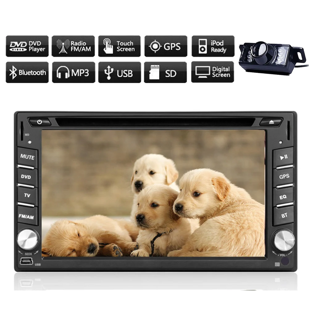 Best Car DVD Player Logo MP3 Music Radio GPS Stereo System SD In Dash Map PC CAM Autoradio Auto Head Unit 2 din Movie 13