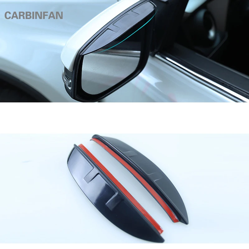 

Car Rearview Mirror Rain Eyebrow Shield Cover Rain Block Blades Flexible Protector Trim Cover For Toyota RAV4 2013 - 2016 C01