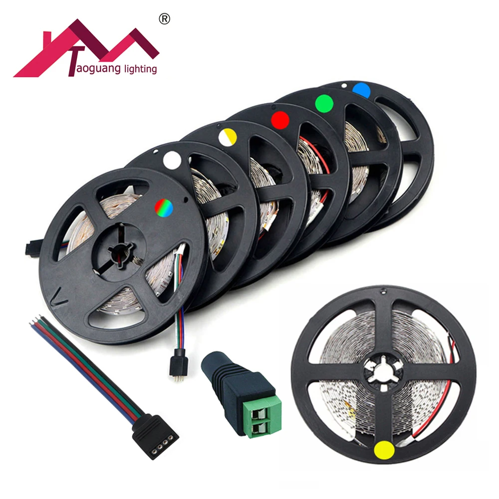 

led strip 2835 smd ws2812 neon light 60 led/m led strips waterproof or not waterproof led light strip 12v + rgb 4 pin or dc plug