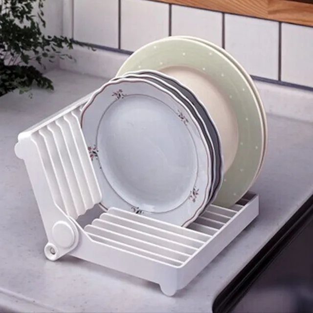 Special Offers NC 180 Degree Rotate Adjustable Dish Plate Rack Drain Organizer Cup Drainer Kitchen Flatware Drying Holder Shelf Kitchen Storage