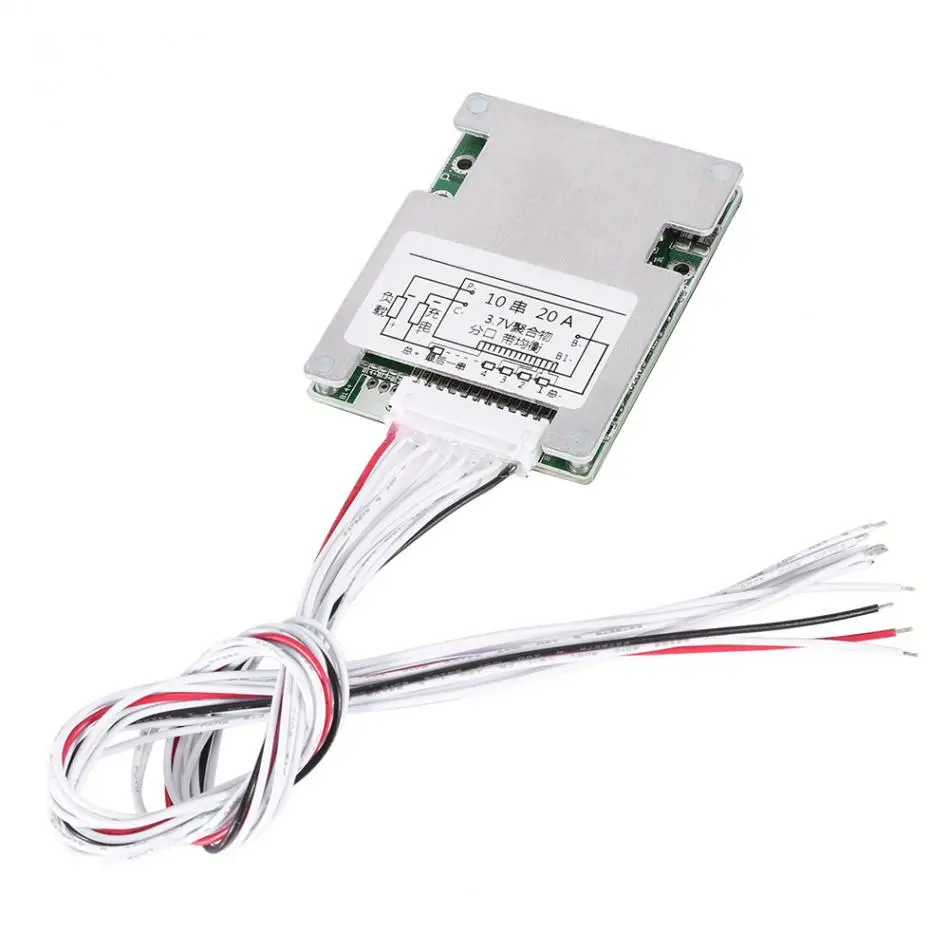 

New Arrival 36V 20A 10S Lithium Polymer Battery BMS Protection Board with Balancing Battery Protection Board