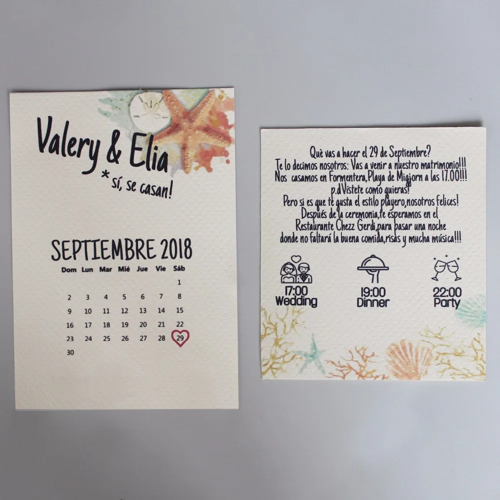 Rustic Wedding Invitation Kraft Paper Invitation Cards Undersea World Invitations With Customized W - 32908294244