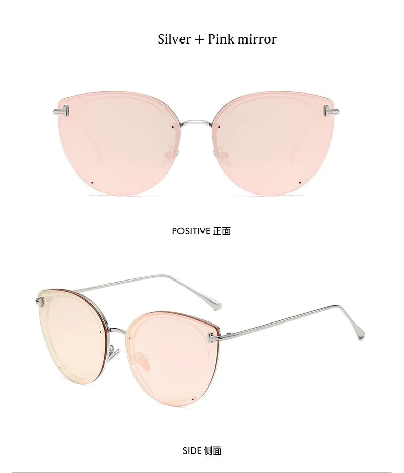 Высококачественные трендовые женские солнцезащитные очки кошачий глаз женские роскошные дизайнерские металлические солнцезащитные очки