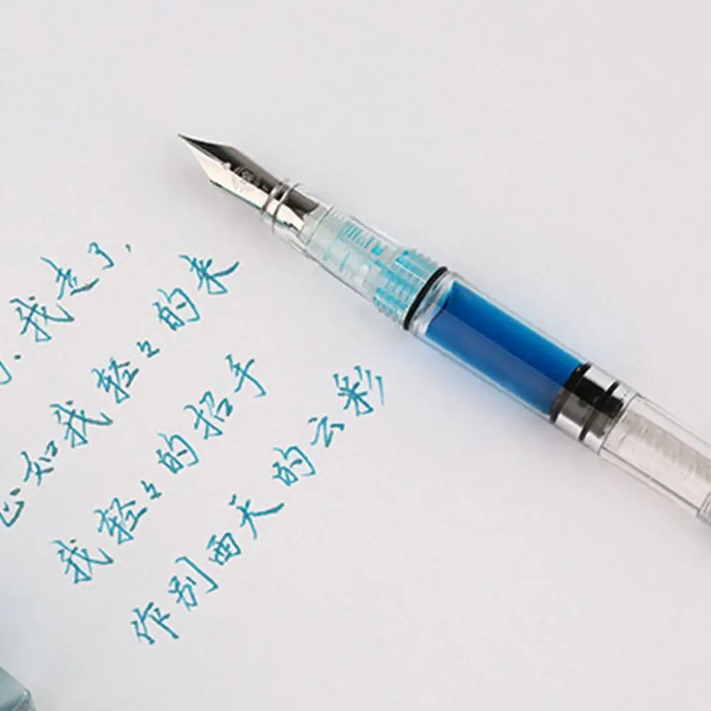 New Transparent Original Iridium Fountain Pen Students Practice Calligraphy Pen Ef F