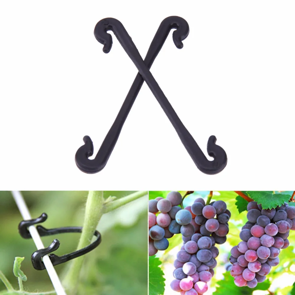 

100/200 pcs Durable Grade Plastic Grafting Clips Fastener Flower Vines Vegetable Bushes Plant Tendril Clip