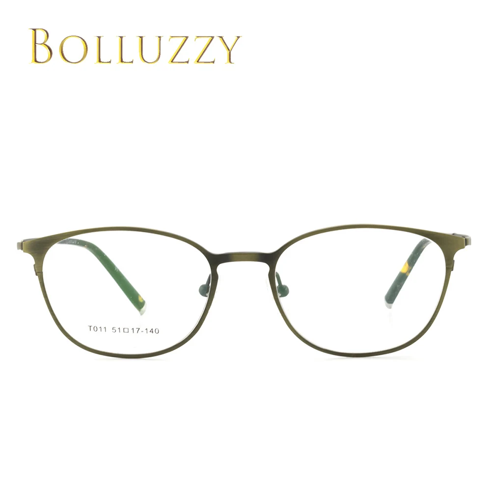 Mode Hommes Femmes Titane Pur Lunettes Full Frame Rim Optique Prescription Degré Lunettes Ronde Cat eye verre porter hommes