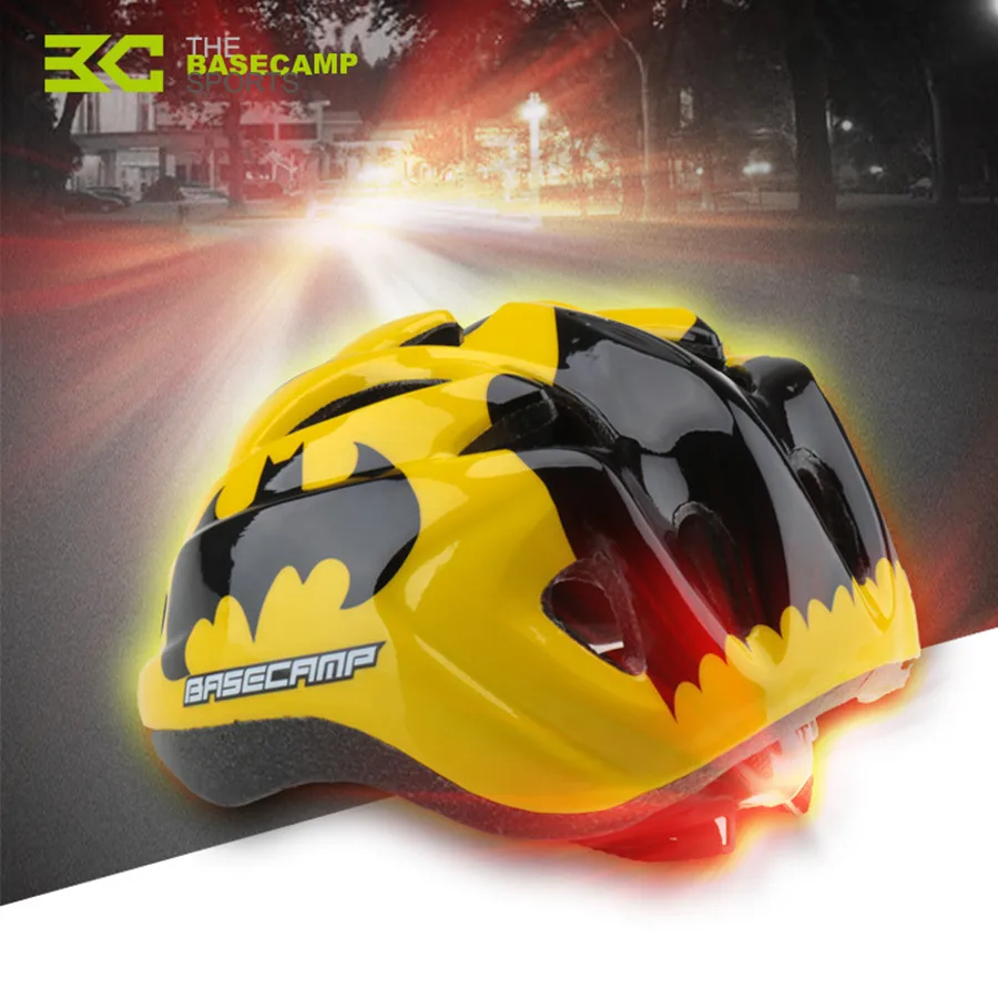 

BASECAMP Bike Helmet Ultralight Children's Safety Sports Cycling Bicycle Helmet Cartoon Batman outdoor protection boy Helmet
