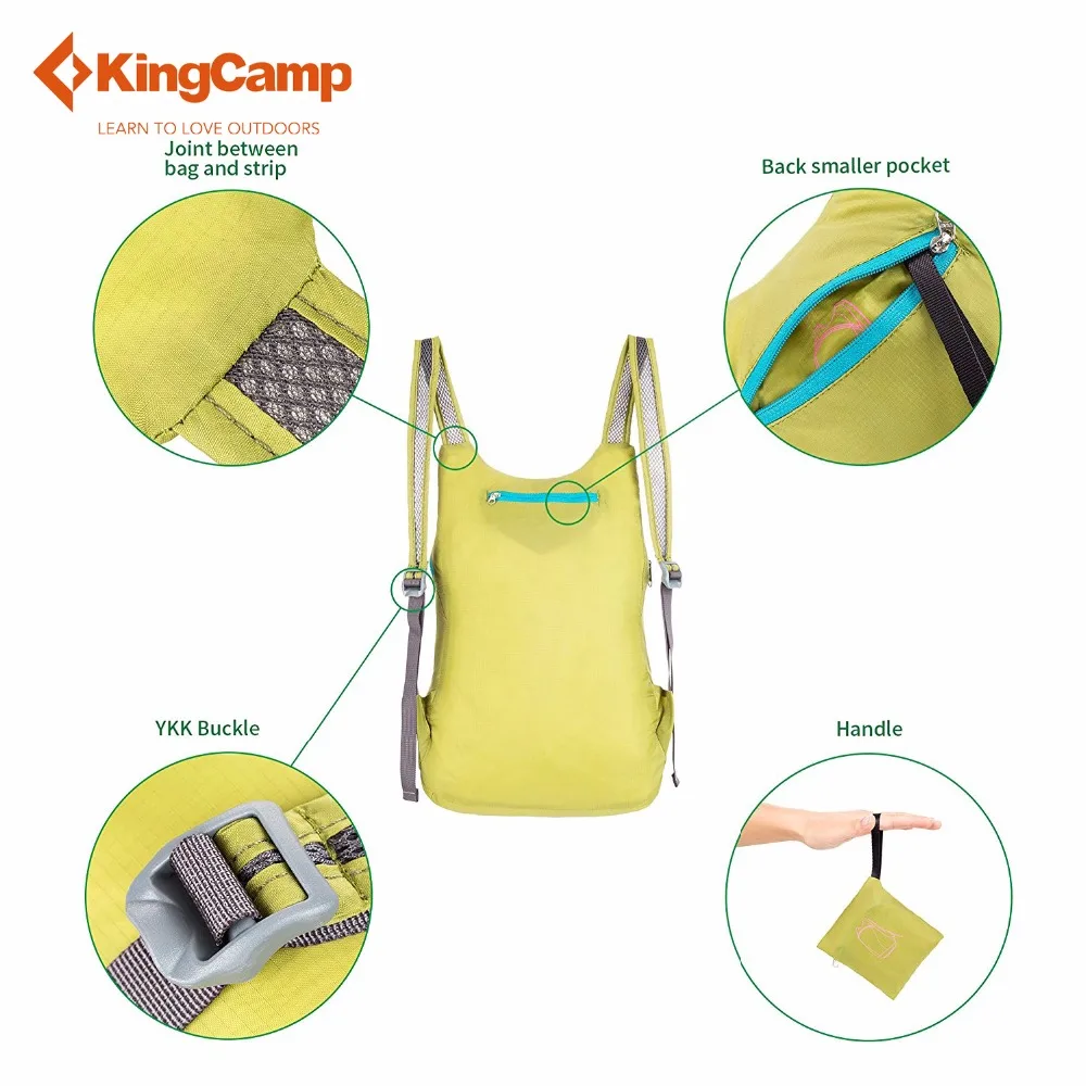 KingCamp Women Sport bag 12L Climbing bag foldable Waterproof travel bag Hiking backpacks Ultralight Sports backpack For camping