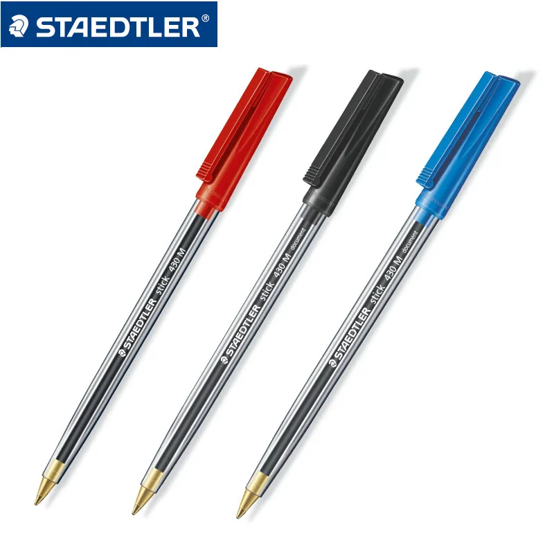 Ручка STAEDTLER 430F/M Canetas шариковые ручки Черный Синий Красный Ручка Студенческая Caneta офисная Lapiceros Creativos Papeleria Y Oficina