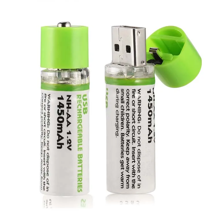 1,2 V AA батарея Nimh aa 1450MAH аккумуляторная батарея Ni-MH USB AA 1450MAH для дистанционного управления, бритвы, радио использования