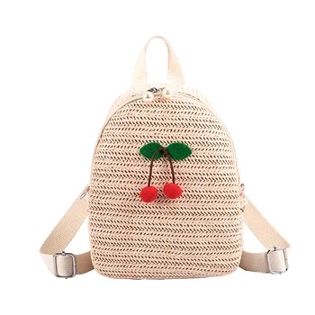 

Straw Backpack Trendy Fashion Anti-Theft Small Backpack Women Fashion Mini Shoulder Bags Female