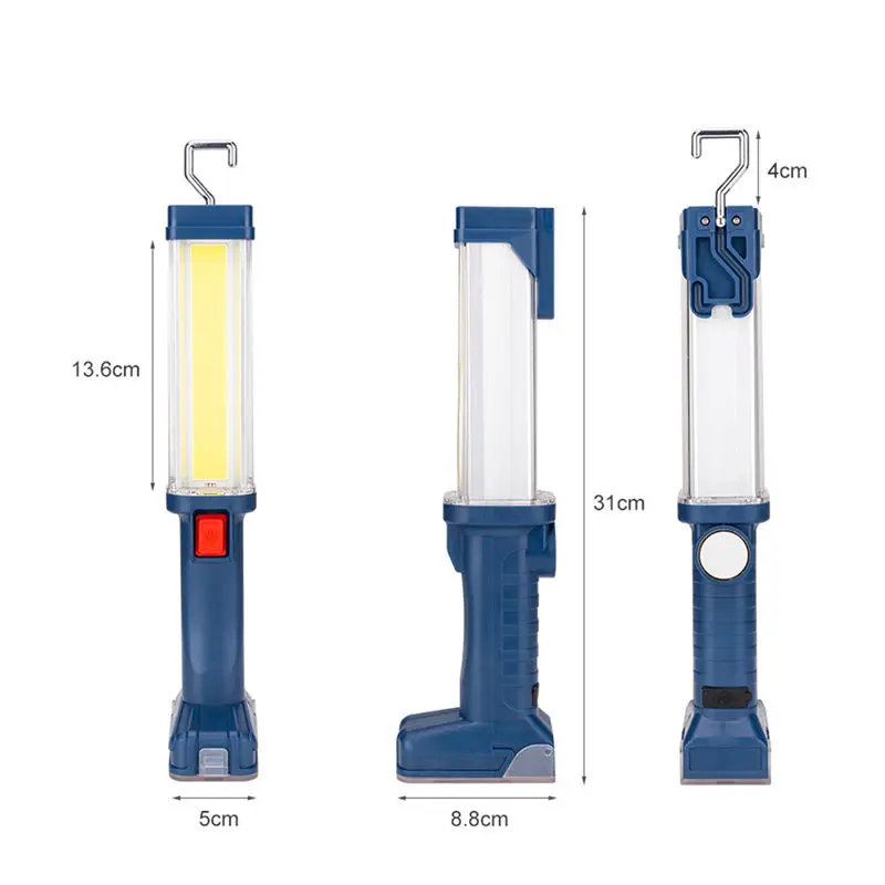 USB COB светодиодный магнитный рабочий светильник для гаража, механический перезаряжаемый фонарь, уличный дорожный супер яркий светильник, вспышка, светильник#4J05