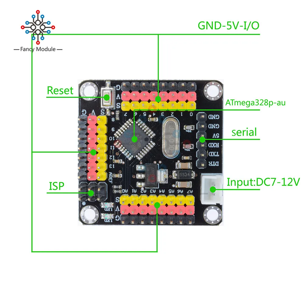 Pro Mini Atmega328 3,3 В 8 МГц модуль платы для Arduino Mini 328 ATMEGA328P микроконтроллер Замена ATMEGA128 с 14 контактами