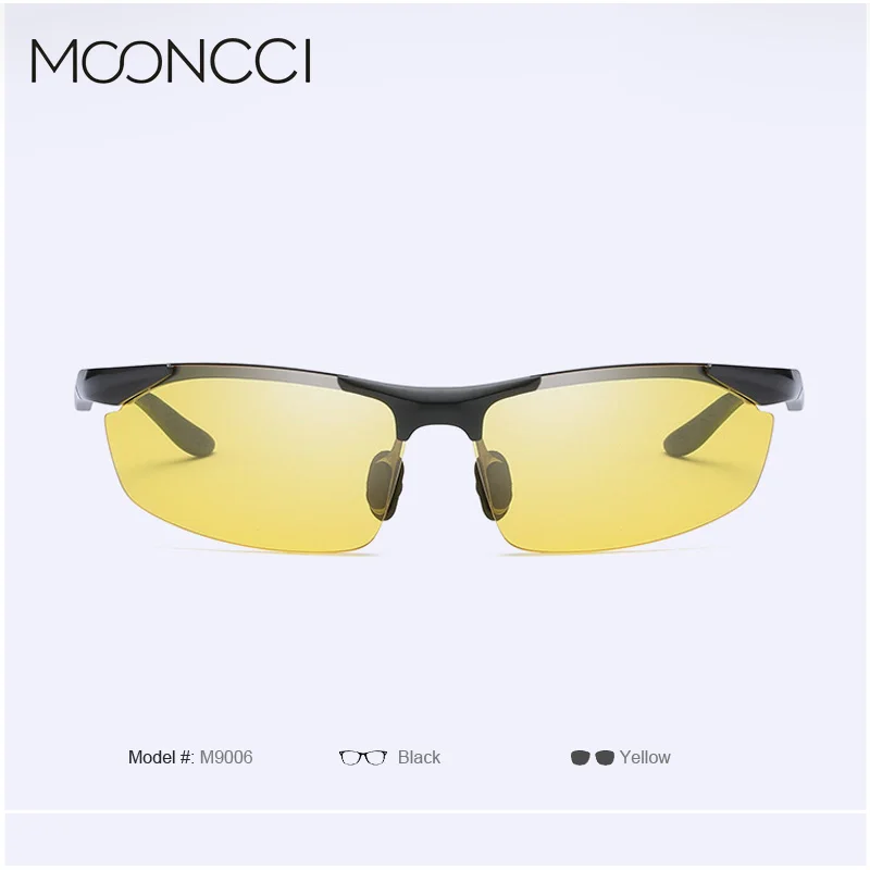 MOONCCI HD очки ночного видения облегченный алюминий желтые солнцезащитные очки мужские Поляризованные различимые ночью очки для вождения Oculos Gafas