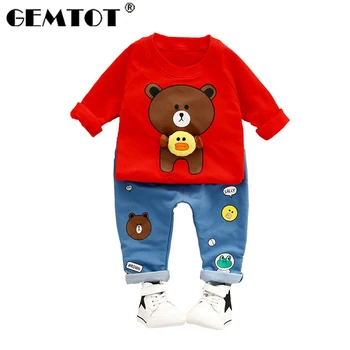 

GEMTOT Boys Clothes Suit 2019 Summer Style Children Clothing Sets T-shirt+Pants 2pcs Baby Boys Girls = Sports Suit Kids Clothes