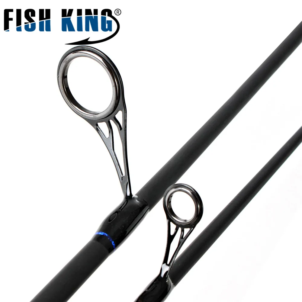 FISH KING Hi Carbon Мягкая приманка Удочка 5 цветов 2,1 М-2,7 м 2 секции приманки вес 2-40 г Спиннинг удочка для приманки рыбалки