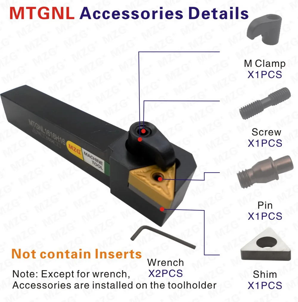 MZG мм 20 мм 25 мм MTGNL1616H16 держатель обработки расточные резак металла резка карбида Toolholder внешний токарный станок с ЧПУ Arbor