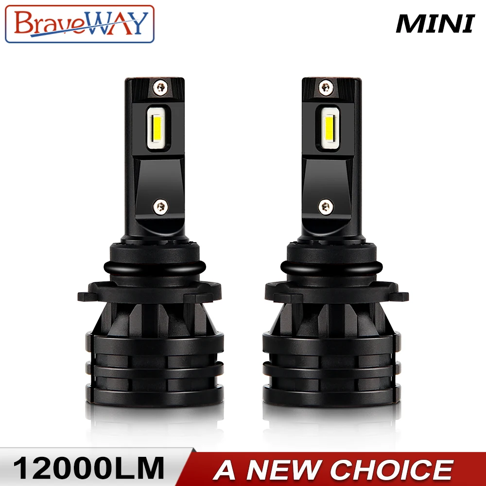 

BraveWay LED Bulbs H4 H7 H11 H1 H8 H9 9005 9006 HB4 Car LED Headlight Bulbs Hi-Lo Beam 60W 12000LM 6500K Fog Light Bulb DC 12V