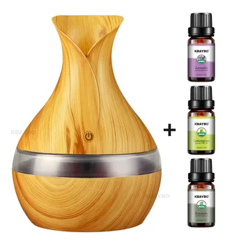 

EJOAI 300ML USB Ultrasonic air humidifier with essential lavender lemongrass Rosemary oils aroma strong mist maker diffuser