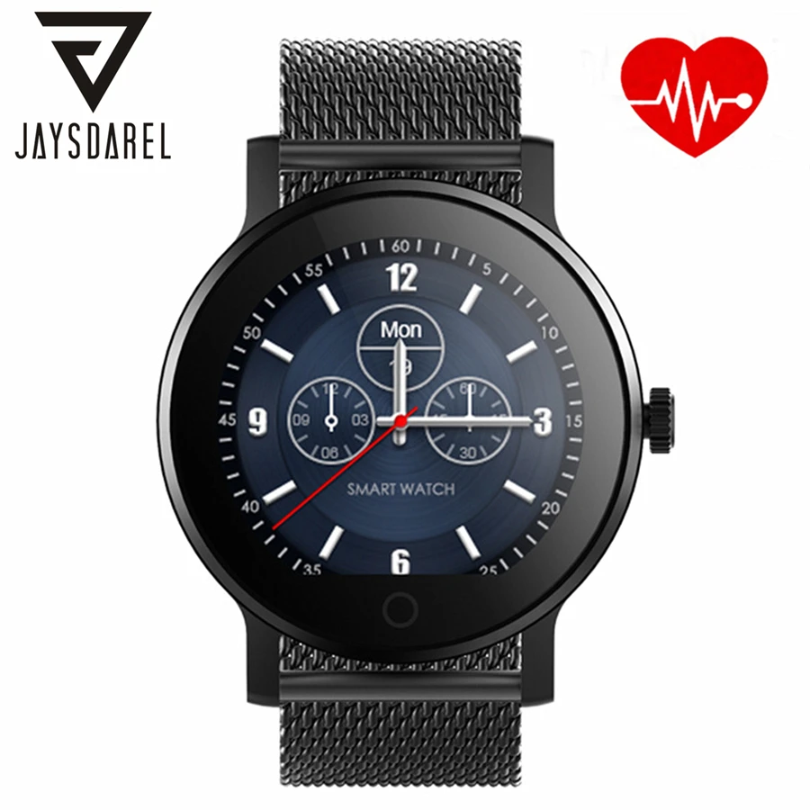 

JAYSDAREL Heart Rate Monitor Smart Watch SMA-09 Calendar Calculator Smart Gestures Wristwatch Multiple UI for Android iOS