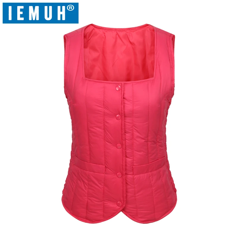 Женский жилет IEMUH зимний Сверхлегкий на гусином пуху без рукавов M XXXL|waistcoat