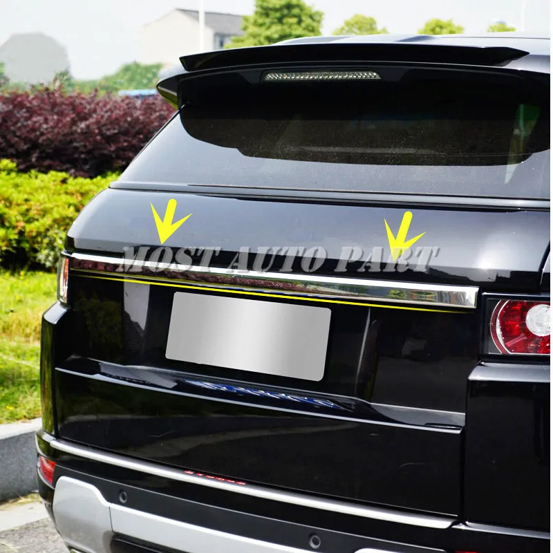 

Exterior Rear Door Trunk Lid Cover Trim For Land Rover Range Rover Evoque 2012-2018 Silver/Black