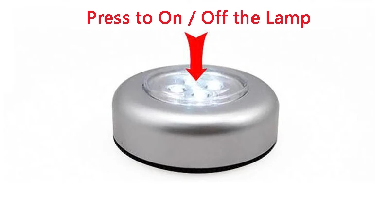 Mini 3 Led Touch Sensor Night Light 3PCS Push Led Wall Lamp Wireless Self-Stick Under Kitchen Cabinets Portable Pathway Stairway (11)