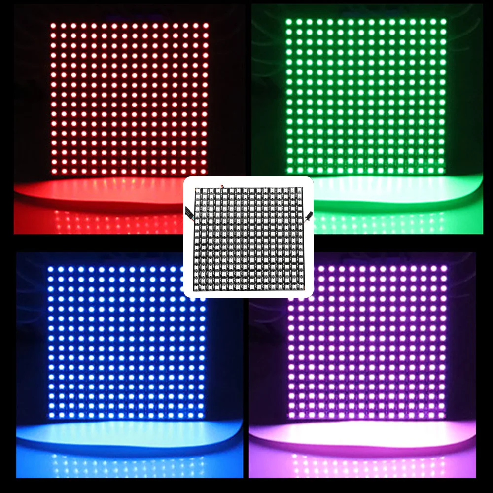 

DC 5V RGB Individually Addressable Panel Full Color Programmed Screen 8*8 16*16 8*32 Pixels WS2812b LED Strip Flexible Led Light